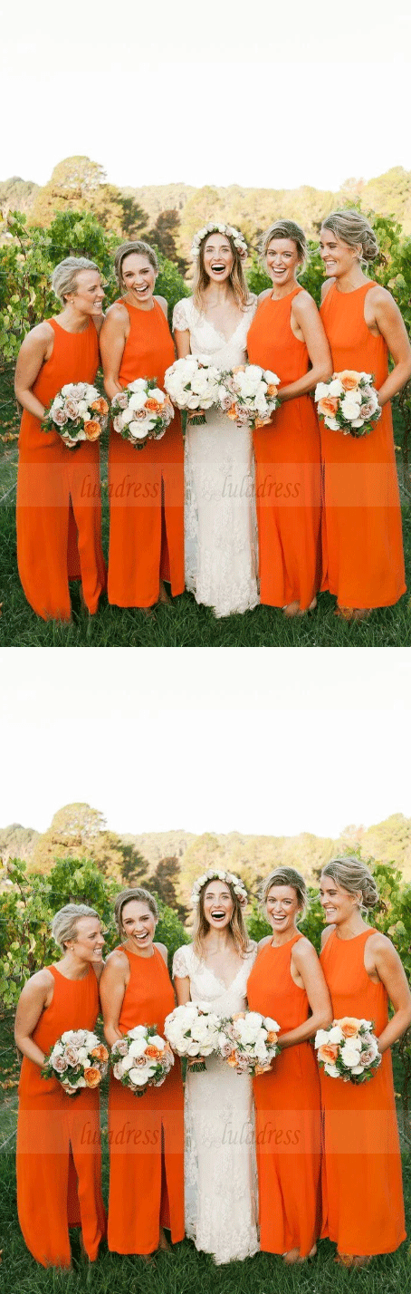 Long Chiffon Bridesmaid Dress