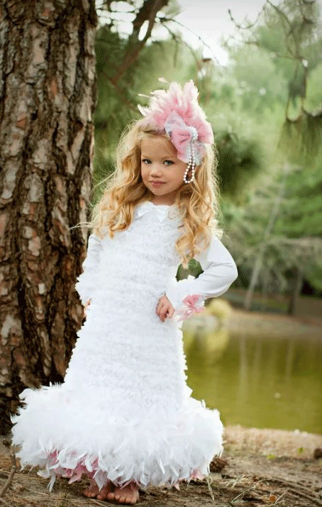 White Flower Girl Dresses,Cute Flower Girl Dress, Flower Girl Dresses,BW97440