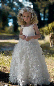 White Flower Girl Dresses,Cute Flower Girl Dress,Flower Girl Dresses,BW97441