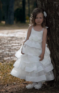 White Flower Girl Dresses,Cute Flower Girl Dress,Flower Girl Dresses,BW97442