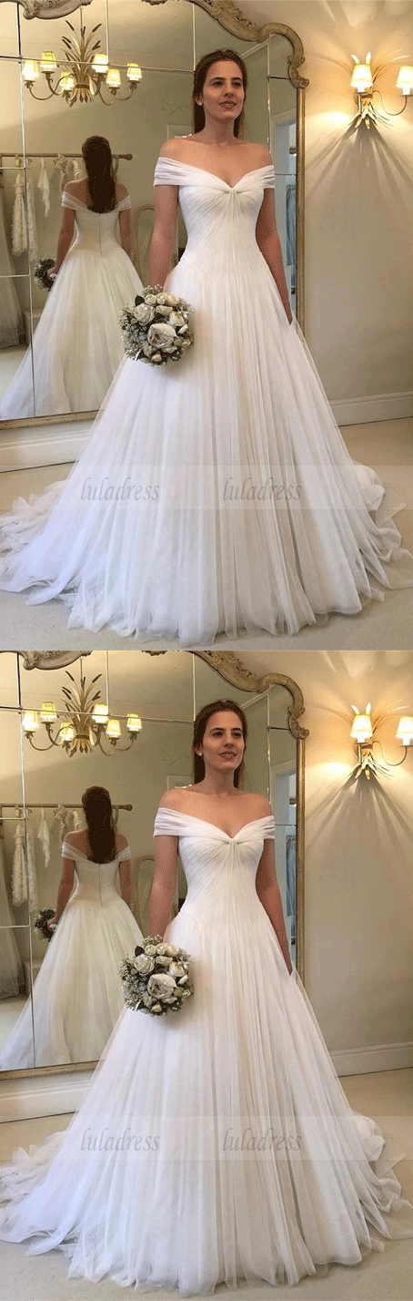 Simple Off-The-Shoulder A-Line Wedding Dresses