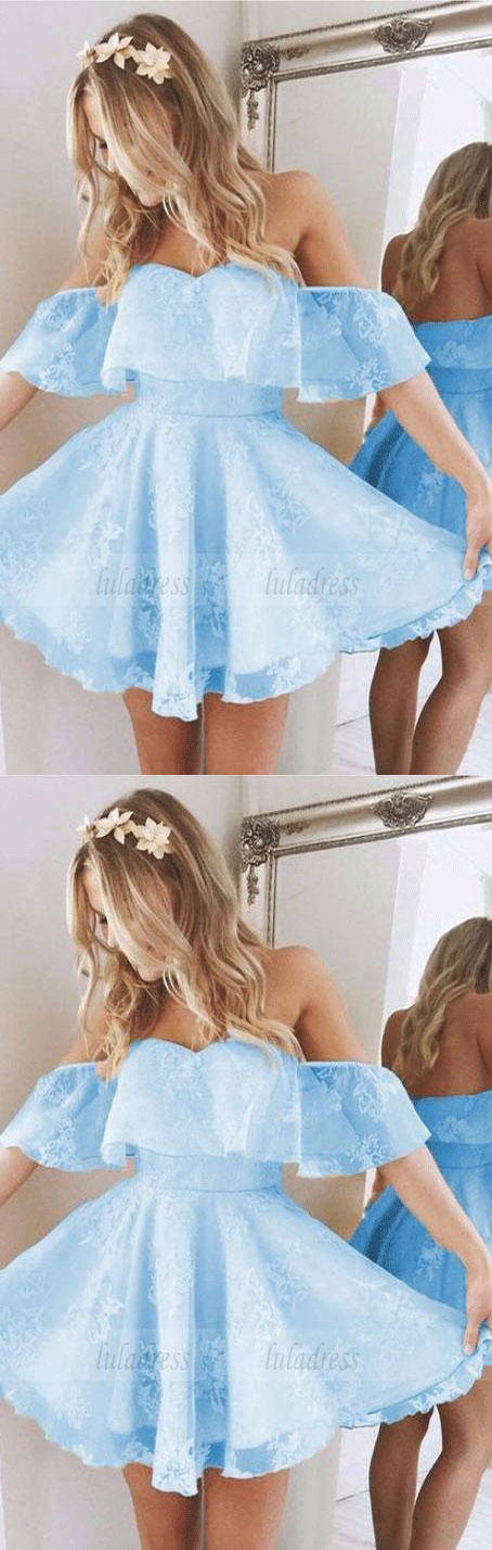 Off Shoulder Prom Dress,Cute Homecoming Dresses