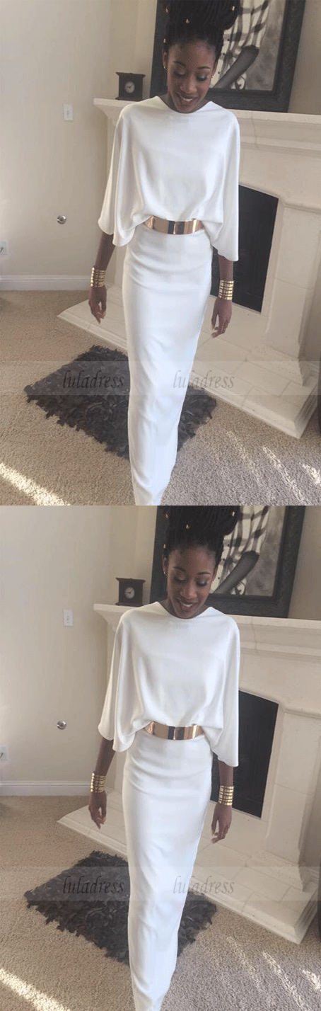White Mermaid Prom Dresses,Evening Dresses Formal Gowns