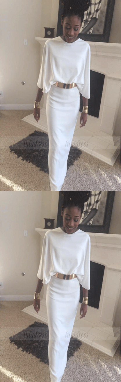White Mermaid Prom Dresses,Evening Dresses Formal Gowns