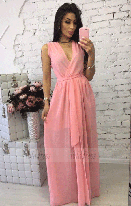 chiffon long prom dress, party dress,evening dress