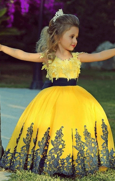 Flower Girl Dresses Luxury Ball Gown Party Pageant Communion Dress Little Girls Kid/Children Princess Dress for Wedding Kids,BD98834