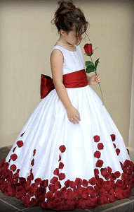 Handmade Flower Flower Girl Dress, Cheap Flower Girl Dress,BD98816