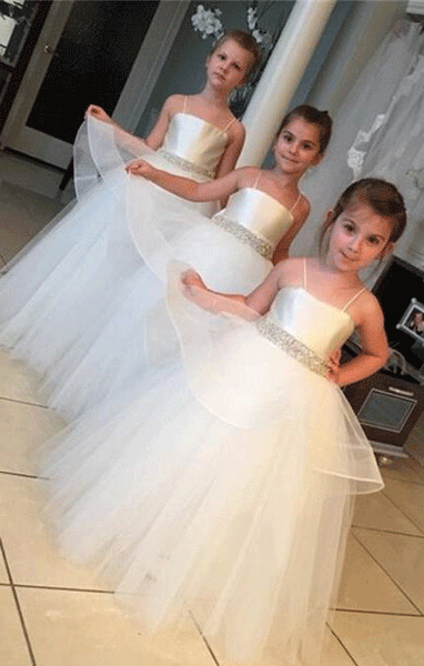 Flower Girl Dresses with Spaghetti straps Ball Gown Party Pageant Dress for Little Girls Kids/Children Dress for Wedding Kids,BD98833