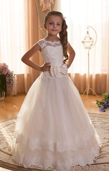 Flower Girl Dresses Pageant Girl Dresses, Lace Flower Girl Dress, Tulle Flower Girl Dress,BD98808