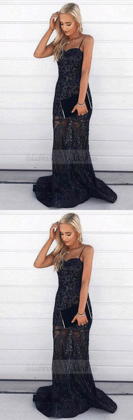 gorgeous black evening formal gowns with special lace, fashion prom party gowns,BD98637