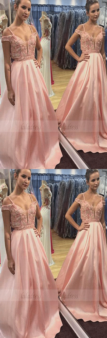 formal prom party dresses with appliques beaded,evening gowns