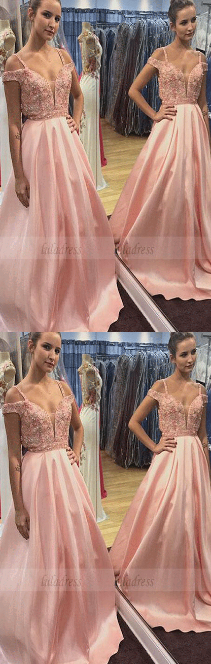 formal prom party dresses with appliques beaded,evening gowns