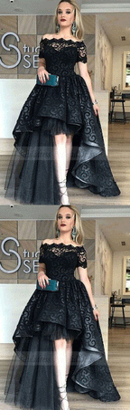 off shoulder prom party dresses, fashion formal evening gowns with appliques