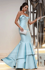 Sweetheart Bodice Corset Satin Prom Dresses Mermaid Evening Gowns