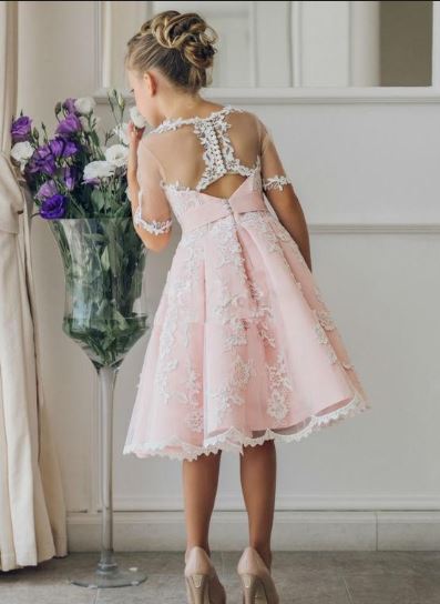 New Arrival Children Skirt White Lace Princess Flower Girl Dresses