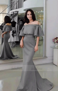 Sexy Simple Off Shoulder Formal Prom Gowns,BD99923