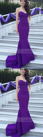 Strapless Sweetheart Mermaid Long Prom Dress, Evening Dress