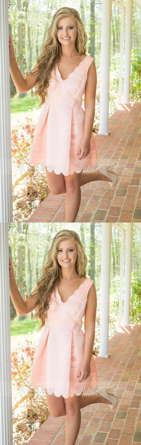 pink homecoming dresses,short homecoming dresses,satin homecoming dresses