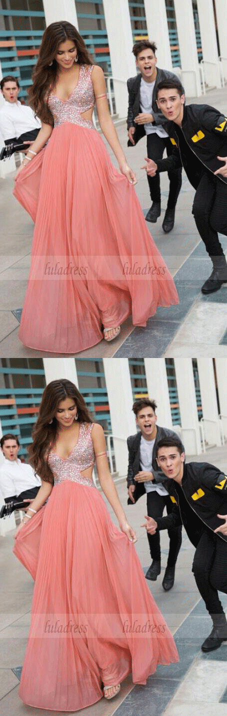 Modest Evening Dress,Chiffon Prom Dresses,Elegant Evening Dresses