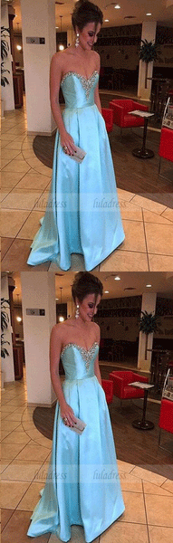 Elegant Evening Gowns,Modest Prom Gowns,Beaded Bodice Evening Gown,BD99383
