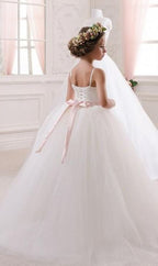 Flower Girl Dress Kid Party Pageant Princess Formal Wedding Bridesmaid