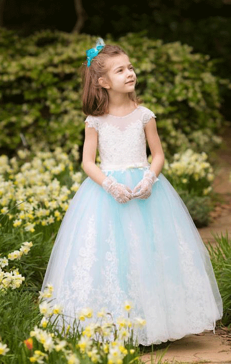 First Communion Dress Lace Flower Girl Dress