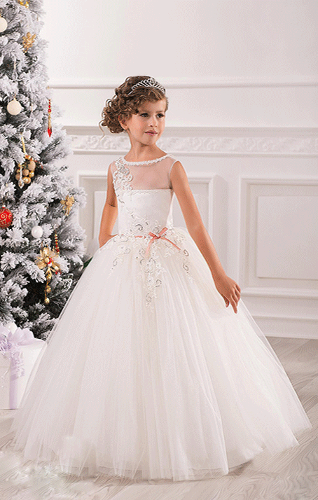 Lace Fashion Girl Birthday Wedding Party Formal Flower Girls Dress