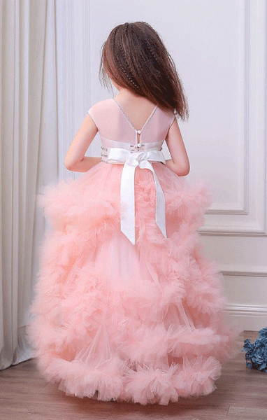 Pink Ruffle Fashion Flower Girl Dresses,Flower Girl Dresses,BW97466
