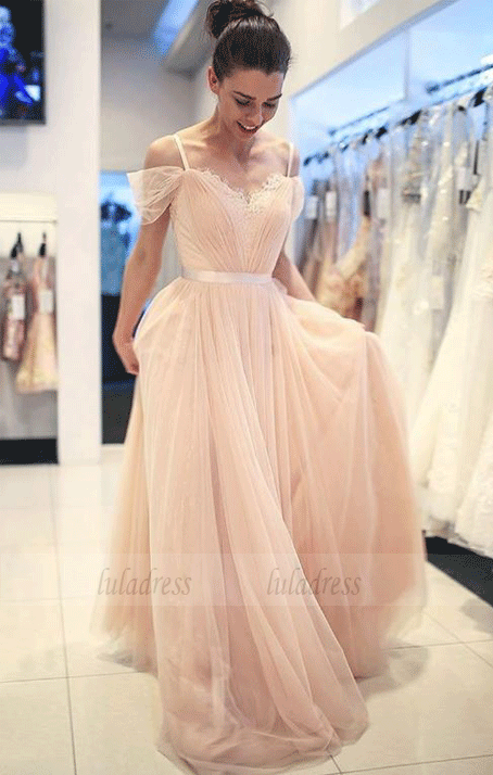 Elegant Tulle Lace Long Prom Dress,BW97522