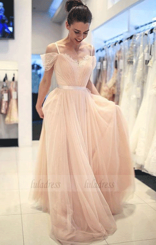 Elegant Tulle Lace Long Prom Dress,BW97522