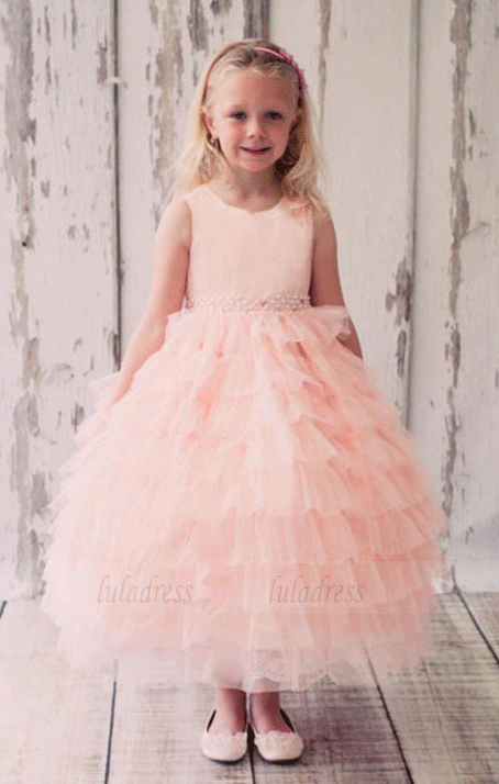 Flower Girl Dress, Tulle Princess Flower Dress, BW97566