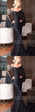 Black Long Prom Dresses, Formal Evening Dresses