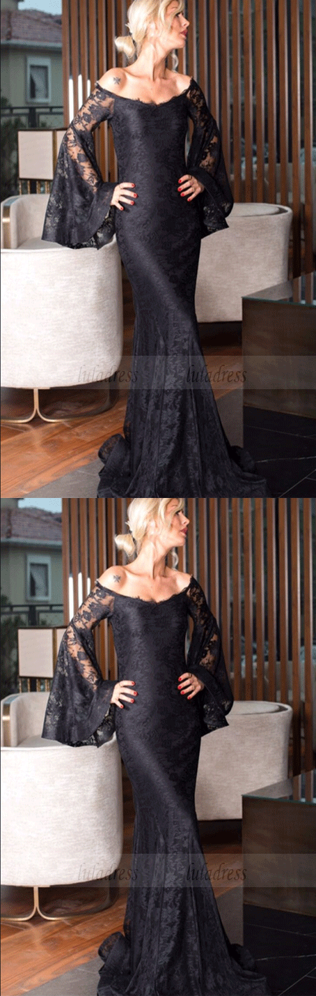 Black Long Prom Dresses, Formal Evening Dresses