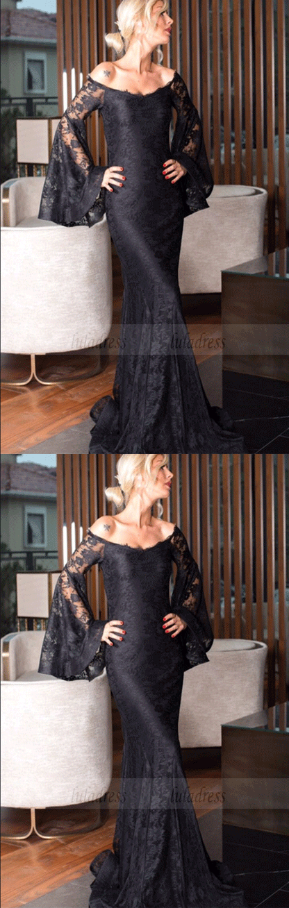 Black Long Prom Dresses, Formal Evening Dresses