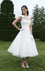 Short Lace Wedding Dress,White Wedding Dress