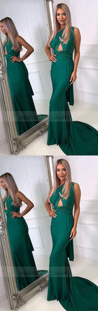 Mermaid Jersey Sexy Long Prom Dresses