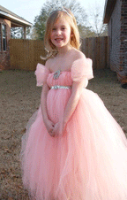 Little Girls Wedding Party Dress, Custom Made Girls Pageant Dress, Ball Gown Flower Girls Dress, Crystal Little Flower Girls Dress