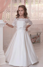 Flower Girl Dresses for Weddings, Half Sleeve Flower Girl Dress
