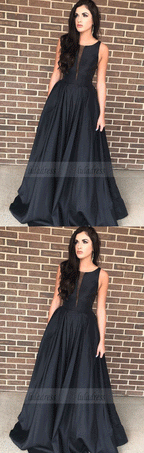 elegant black long prom dress party dress formal evening dress