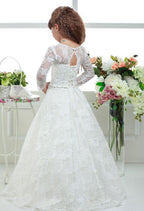 Lace Tulle Flower Girl Dress, Girls First Communion Dresses, New Hot Flower Girl Dress