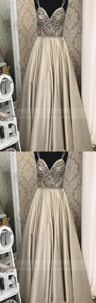 Spaghetti Straps Beaded Long Prom Dresses Formal Dress,BD99085