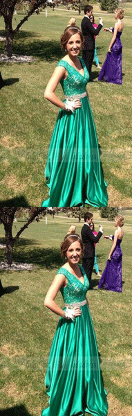 Sexy Prom Dress,Hunter Green Prom Dresses,Formal Gown,Lace Evening Gowns,BD99446