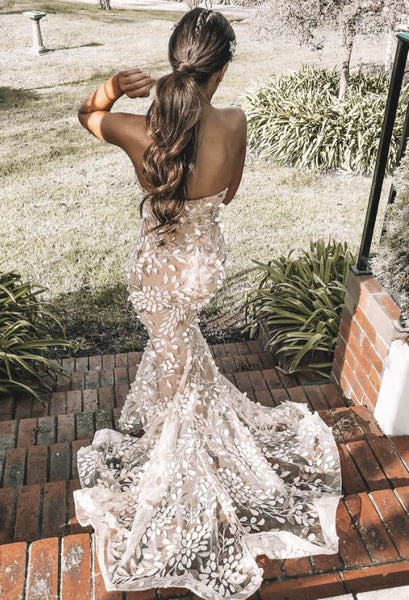 Chic Mermaid Prom Dress Applique Vintage Long African Prom Dress, BW97673