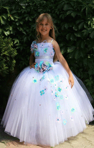 Lovely Flower Girls Spaghetti Tiered Ruffle Floor-Length Custom Made Pageant Dresses Back Zipper Cute Girl Party Gowns,BD98934