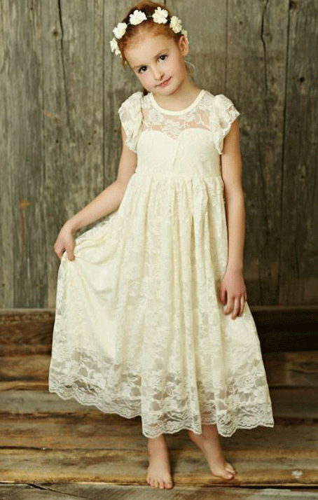 Flower Girl Dresses ,Lace Flower Girl Dress, Flower Girl Dresses ,For Weddings Girls ,Formal Party Dresses