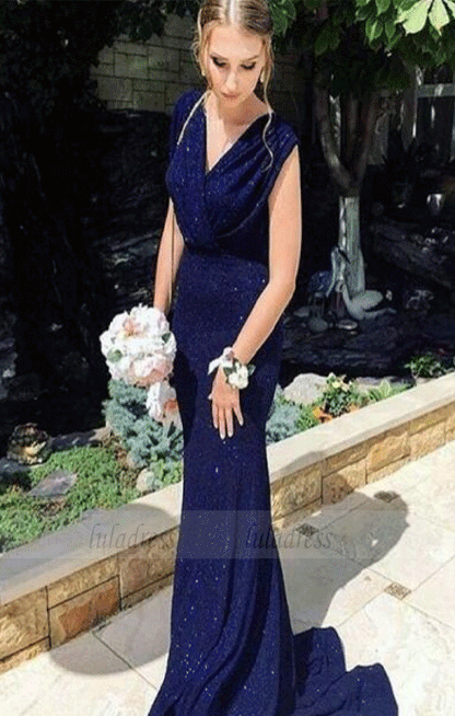 Sheath Sequins Lace Long Prom Dresses Evening Dress Formal Dress