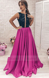 A Line Satin Prom Dress, Formal Dress, BW97680