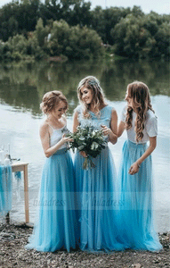 Mismatched Different Styles Floor Length Cheap Bridesmaid Dresses,BW97358