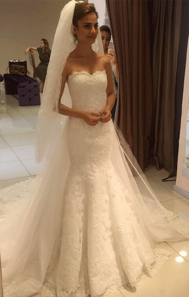Wedding Gown,sexy sweetheart bodice corset white lace mermaid wedding dresses,BD99291
