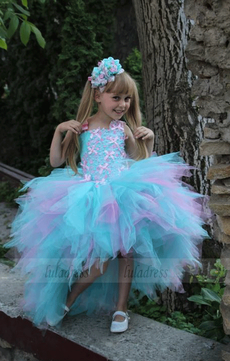 Sleeveless Flower Girl Dress,Tulle Flower Girl Dress,BW97552